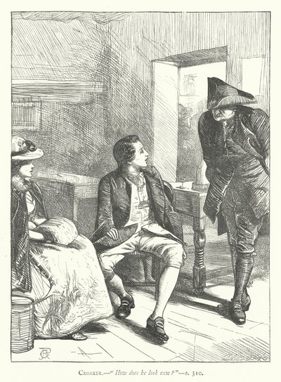 Illustratie voor The Good-Natured Man (gravure) door George John Pinwell