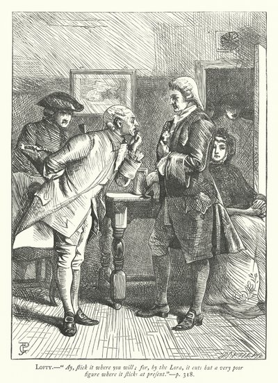 Illustratie voor The Good-Natured Man (gravure) door George John Pinwell