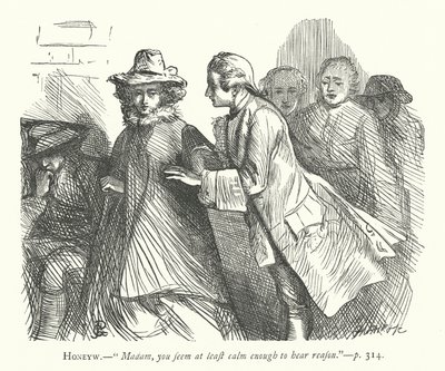 Illustratie voor The Good-Natured Man door George John Pinwell
