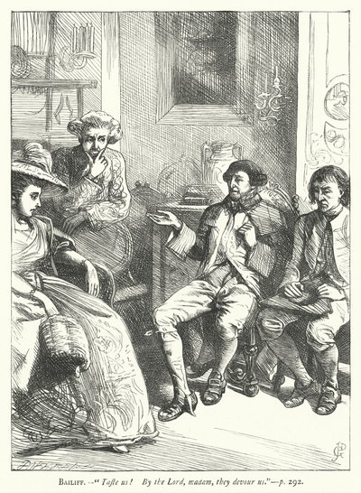 Illustratie voor The Good-Natured Man (gravure) door George John Pinwell