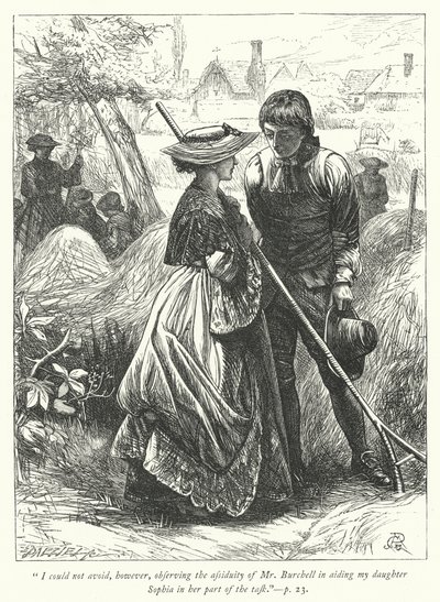 Illustratie voor The Vicar of Wakefield door George John Pinwell