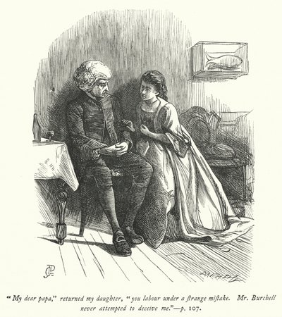 Illustratie voor De Pastoor van Wakefield door George John Pinwell