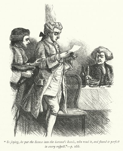 Illustratie voor The Vicar of Wakefield (gravure) door George John Pinwell