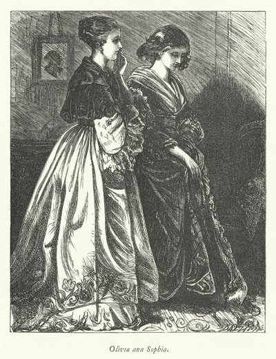 Illustratie voor The Vicar of Wakefield (gravure) door George John Pinwell