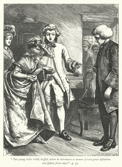 Illustratie voor The Vicar of Wakefield (gravure) door George John Pinwell
