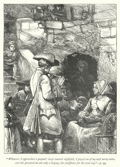 Illustratie voor The Vicar of Wakefield (gravure) door George John Pinwell
