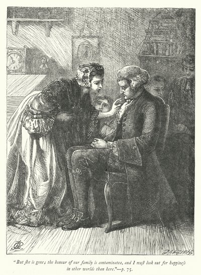 Illustratie voor The Vicar of Wakefield (gravure) door George John Pinwell
