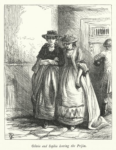 Illustratie voor The Vicar of Wakefield (gravure) door George John Pinwell