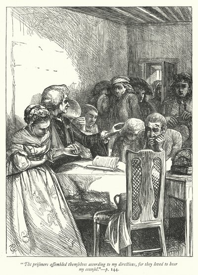 Illustratie voor The Vicar of Wakefield (gravure) door George John Pinwell