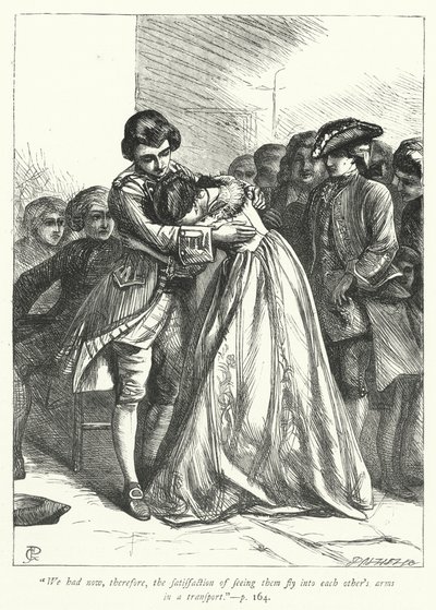 Illustratie voor The Vicar of Wakefield (gravure) door George John Pinwell