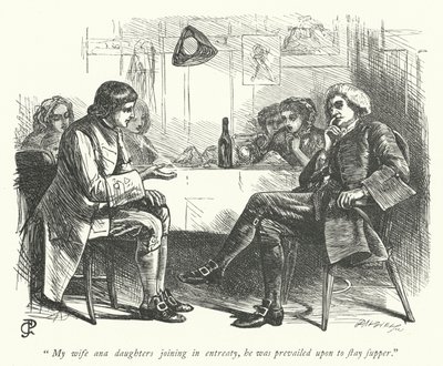 Illustratie voor The Vicar of Wakefield (gravure) door George John Pinwell