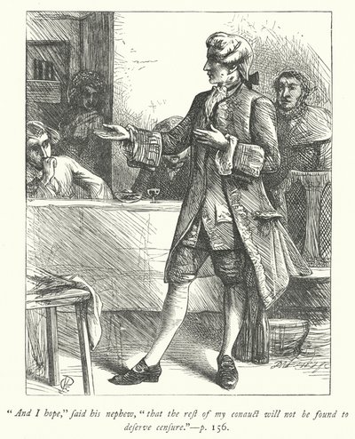 Illustratie voor The Vicar of Wakefield (gravure) door George John Pinwell