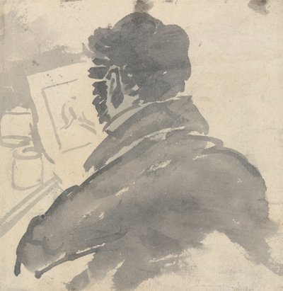Studie van J.M.W. Turner aan het schetsen door George Jones