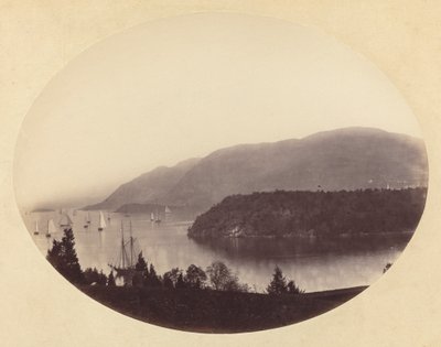 Vanaf Trophy Point, West Point, Hudson River, ca. 1867-1868 door George K Warren