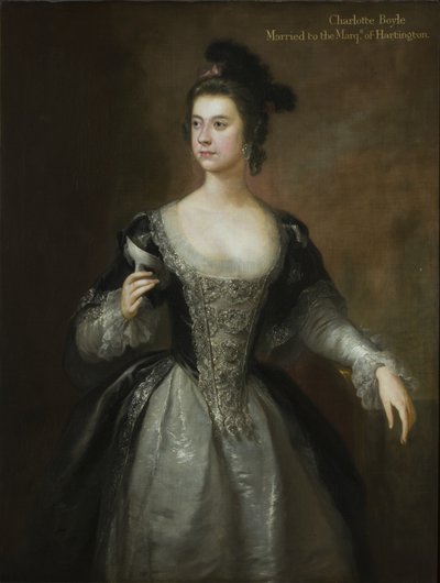 Portret van Lady Charlotte Boyle, Barones Clifford en Markiezin van Hartington door George Knapton