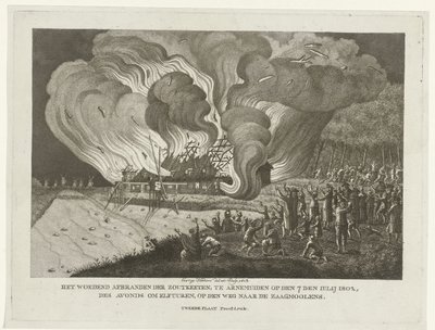 Brand in de zoutketen te Arnemuiden, 7 juli 1802 door George Kockers