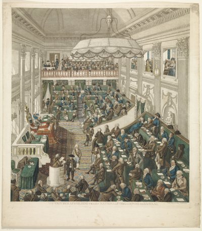 Eerste Nationale Vergadering in Den Haag, 1796 door George Kockers