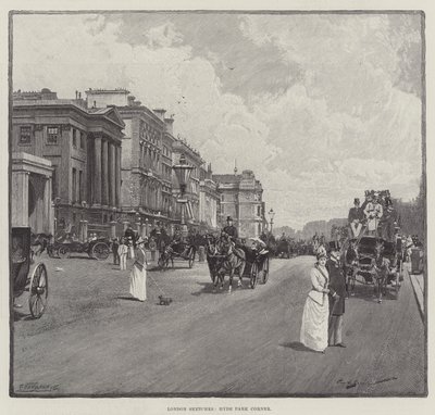 Londense schetsen, Hyde Park Corner door George L. Seymour