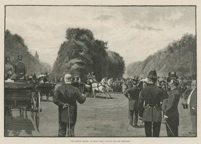 Het Londense seizoen: In Hyde Park, wachtend op de Shahzada door George L. Seymour