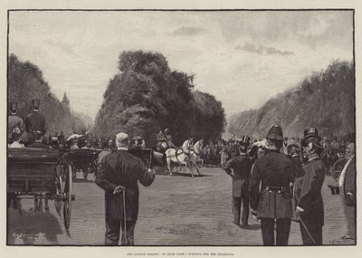 Het Londense seizoen, in Hyde Park, wachtend op de Shahzada door George L. Seymour