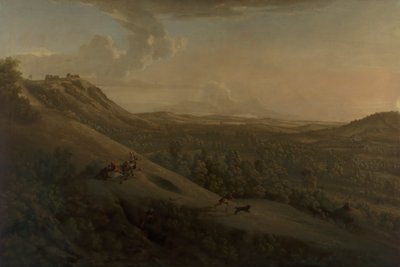 Box Hill, Surrey, met Dorking in de verte door George Lambert