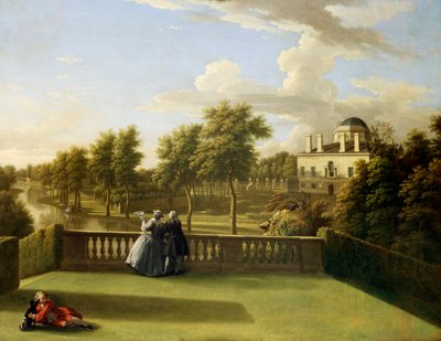 Uitzicht vanaf het Cascade Terras, Chiswick door George Lambert