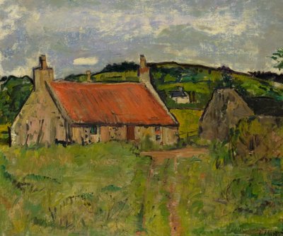 Een huisje in Fife, ca. 1920s door George Leslie Hunter