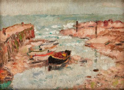 Gestrandde boten, Lower Largo door George Leslie Hunter