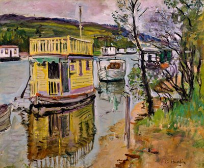 Woonboten, Loch Lomond door George Leslie Hunter