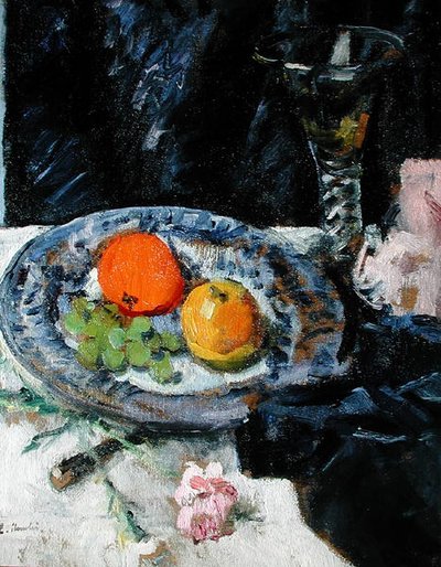 Stilleven met Fruit door George Leslie Hunter