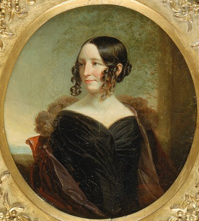 Portret van een dame uit New York door George Linen