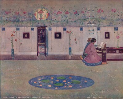 De Witte Boudoir, ca. 1905 door George Logan