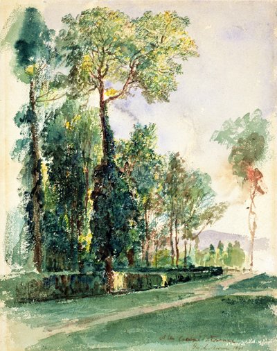 Bij de Cascine, Florence, 1845 door George Loring Brown
