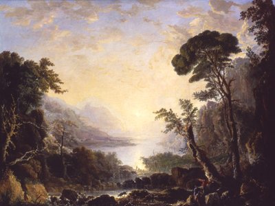 Compositie, Italiaans landschap door George Loring Brown