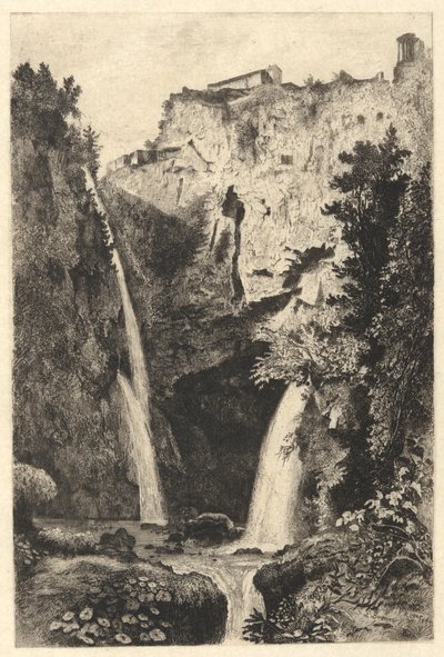 De watervallen van Tivoli door George Loring Brown