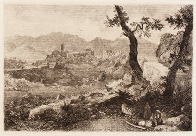 Bekijk in de buurt van Rome door George Loring Brown