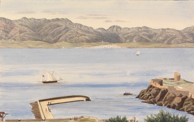 Rosia Bay, Gibraltar en Algeciras, Spanje door George Lothian Hall