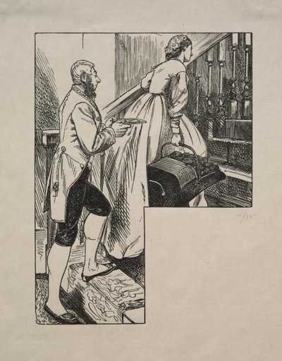 Huishoudelijke hulp in Belgravia door George Louis Palmella Busson Du Maurier