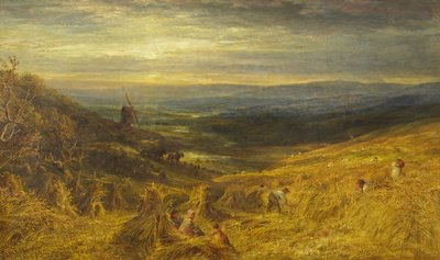 Een korenveld in Surrey, ca. 1877 door George Lucas