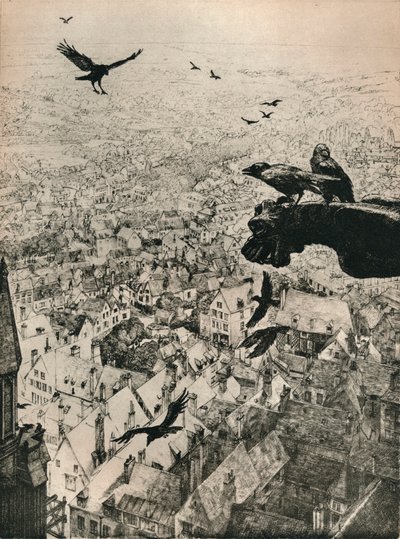 De kauwen van Chartres, 1917 door George Marples