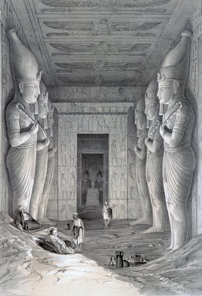 Interieur van de Grote Tempel, Abu Simbel, 19e eeuw door George Moore
