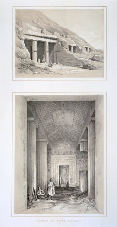 Graven van Beni-Hassan, Egypte, 19e eeuw door George Moore