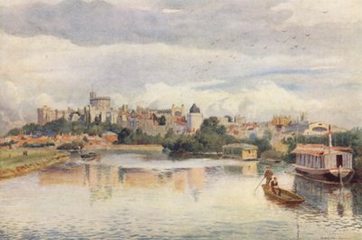 Windsor vanaf de rivier door George Moore Henton