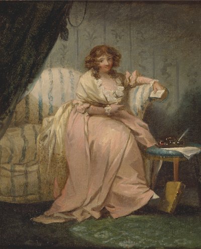Een vrouw genaamd Anne, de vrouw van de kunstenaar door George Morland