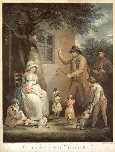 Dansende Honden, ca. 1800 door George Morland