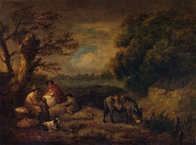 Zigeuners rusten met ezel, 1795 door George Morland