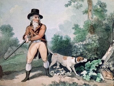 Hazenjacht gegraveerd door C. Cotton door George Morland
