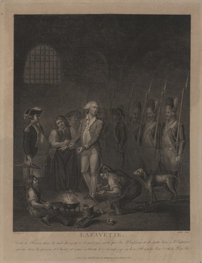 Lafayette in de gevangenis van Olmütz door George Morland