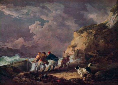 Kust: Vissers trekken een Boot aan Land, 1791 door George Morland