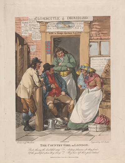 Het Plattelandsmeisje in Londen door George Morland